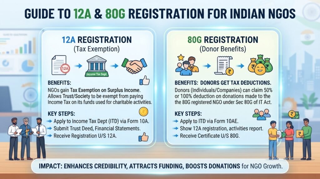 12A and 80G Registration for NGOs – Eligibility, Documents & New Rules (2026)